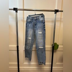 Buffalo David Bitton High Rise Girlfriend Jeans